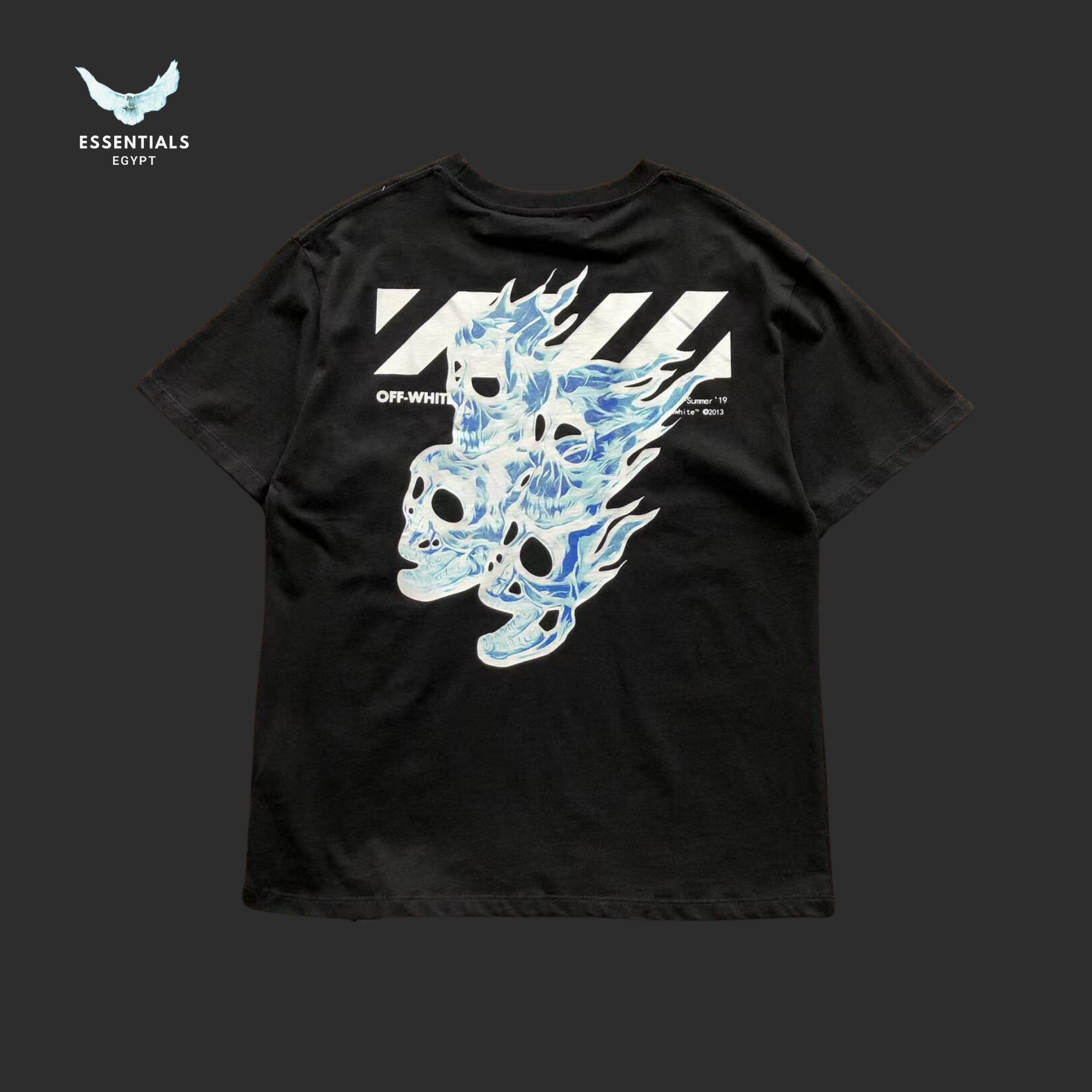 Off white t shirt skull best sale