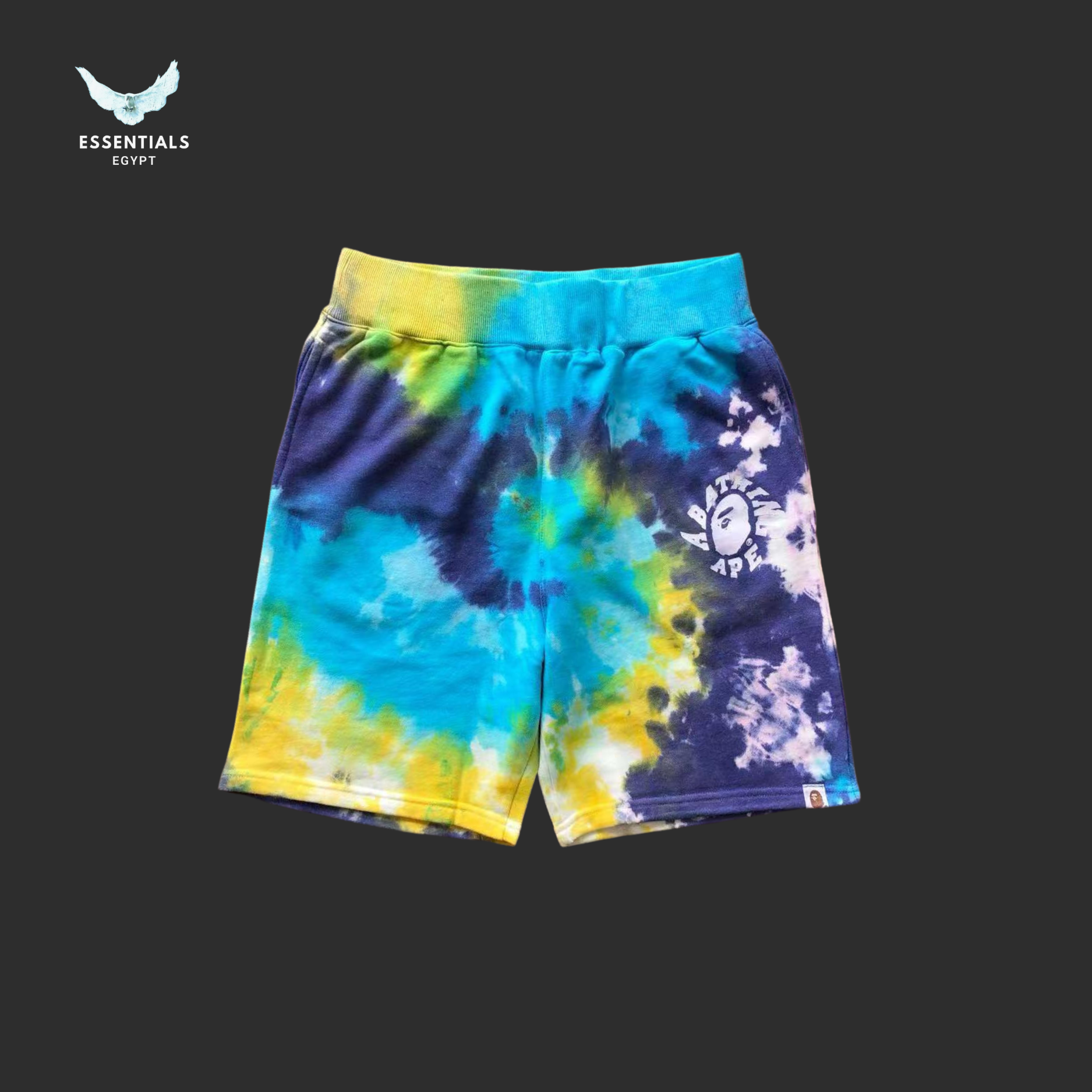 BAPE Logo Tie Dye sweat shorts