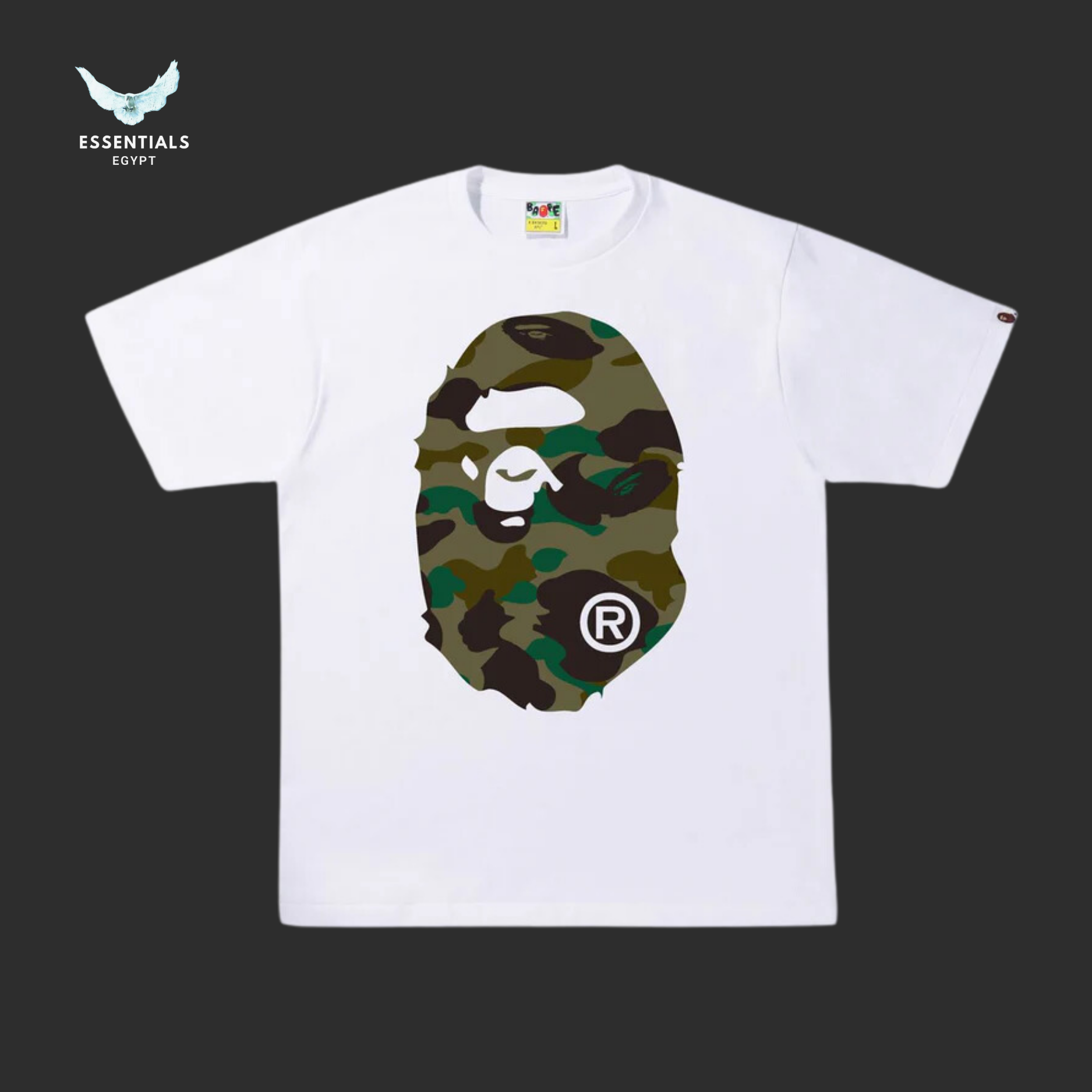 BAPE 1st Camo Big Ape Head T-Shirt 'Green/White'