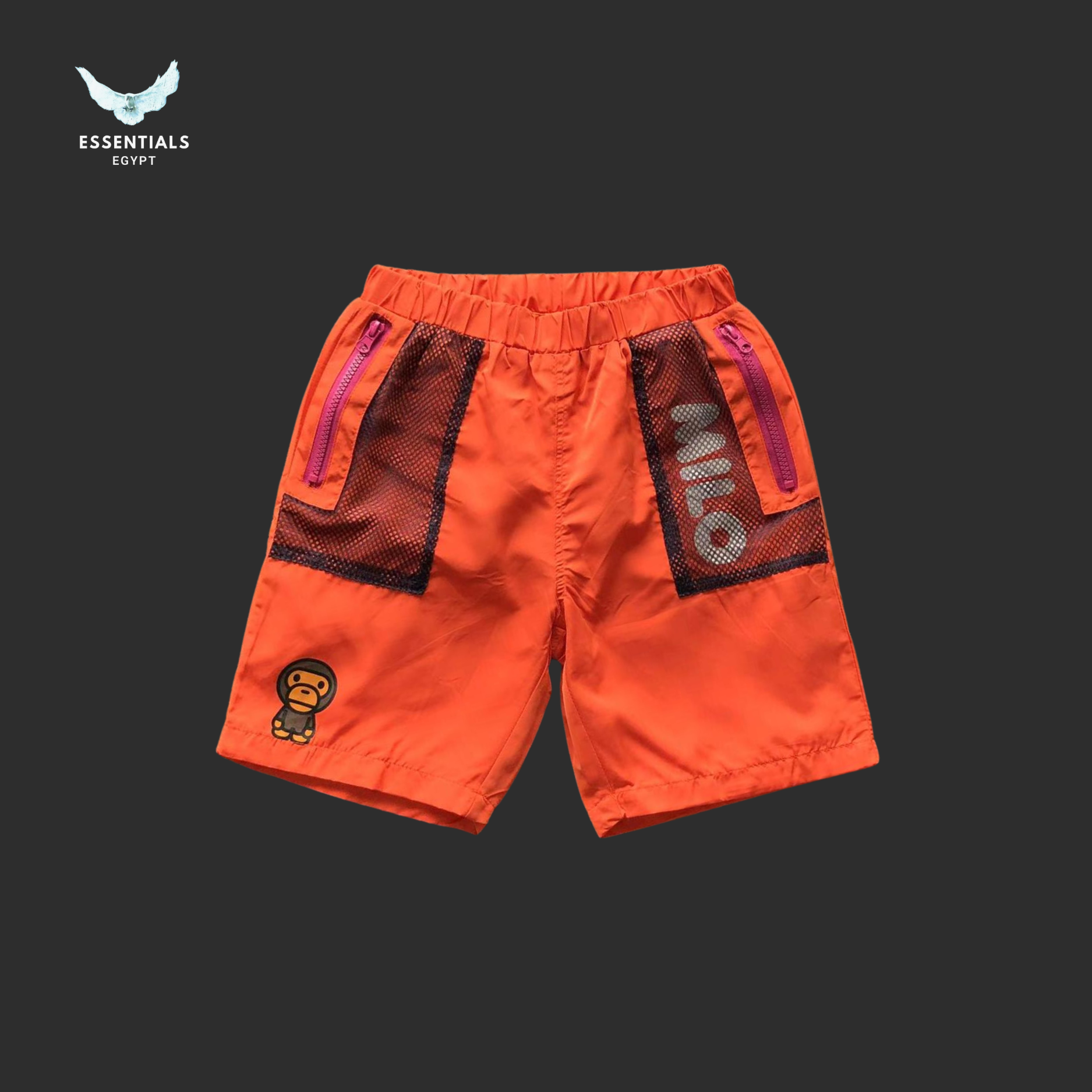 Orange bape shorts on sale