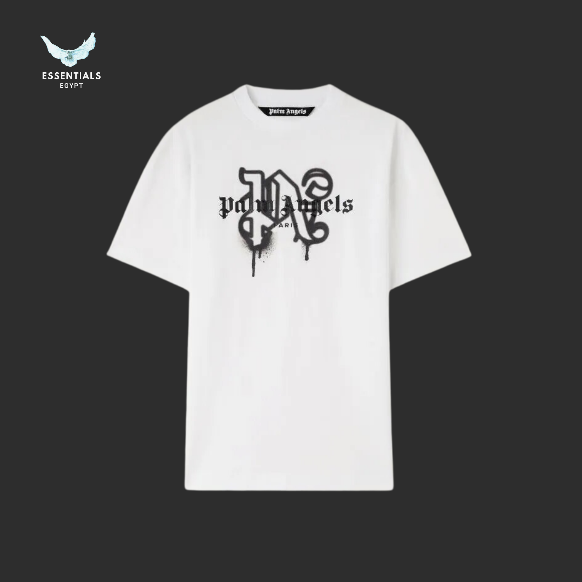 Palm Angels MONOGRAM SPRAY CITY T-SHIRT LOS ANGELS 'White-Black'