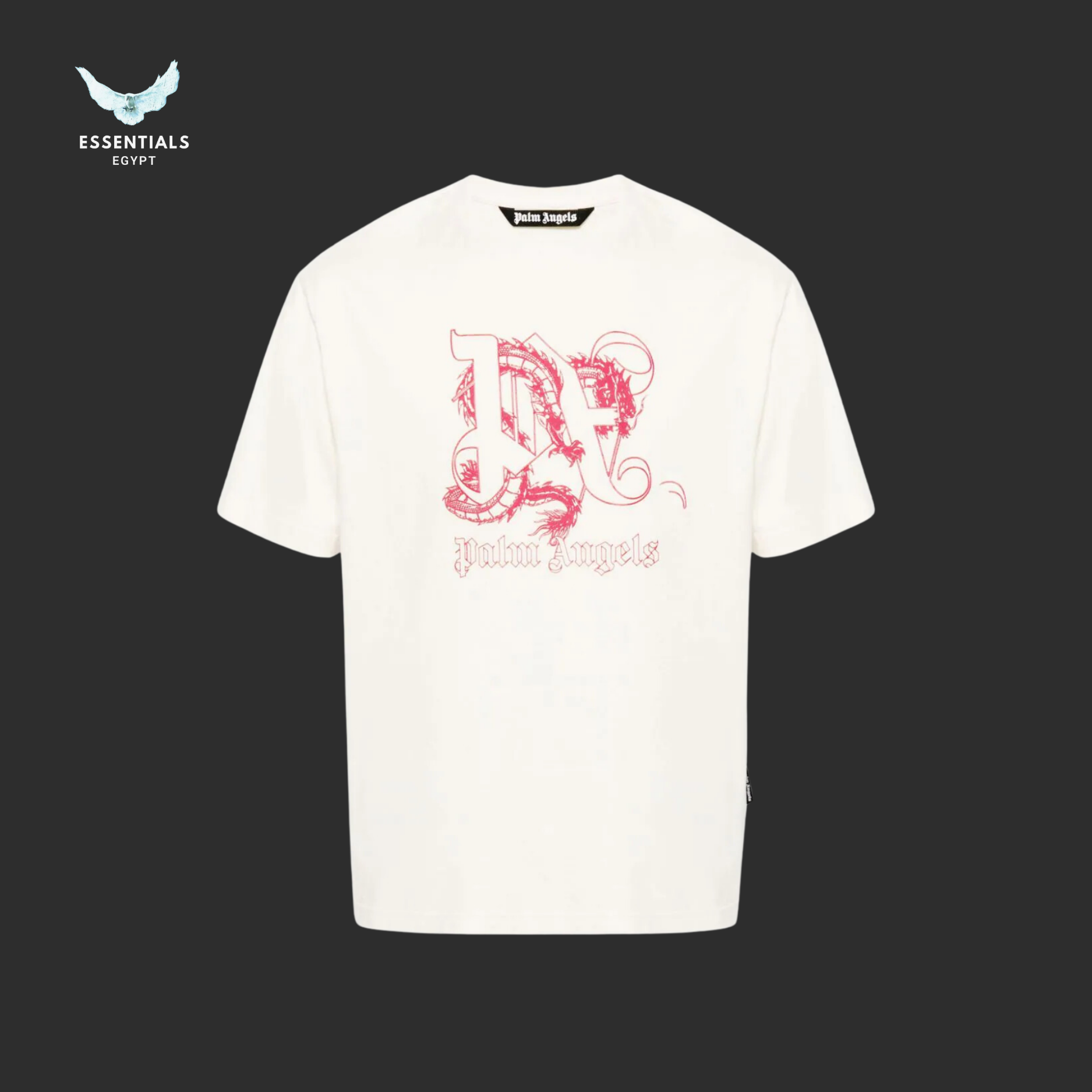 Palm Angels dragon-monogram cotton T-shirt