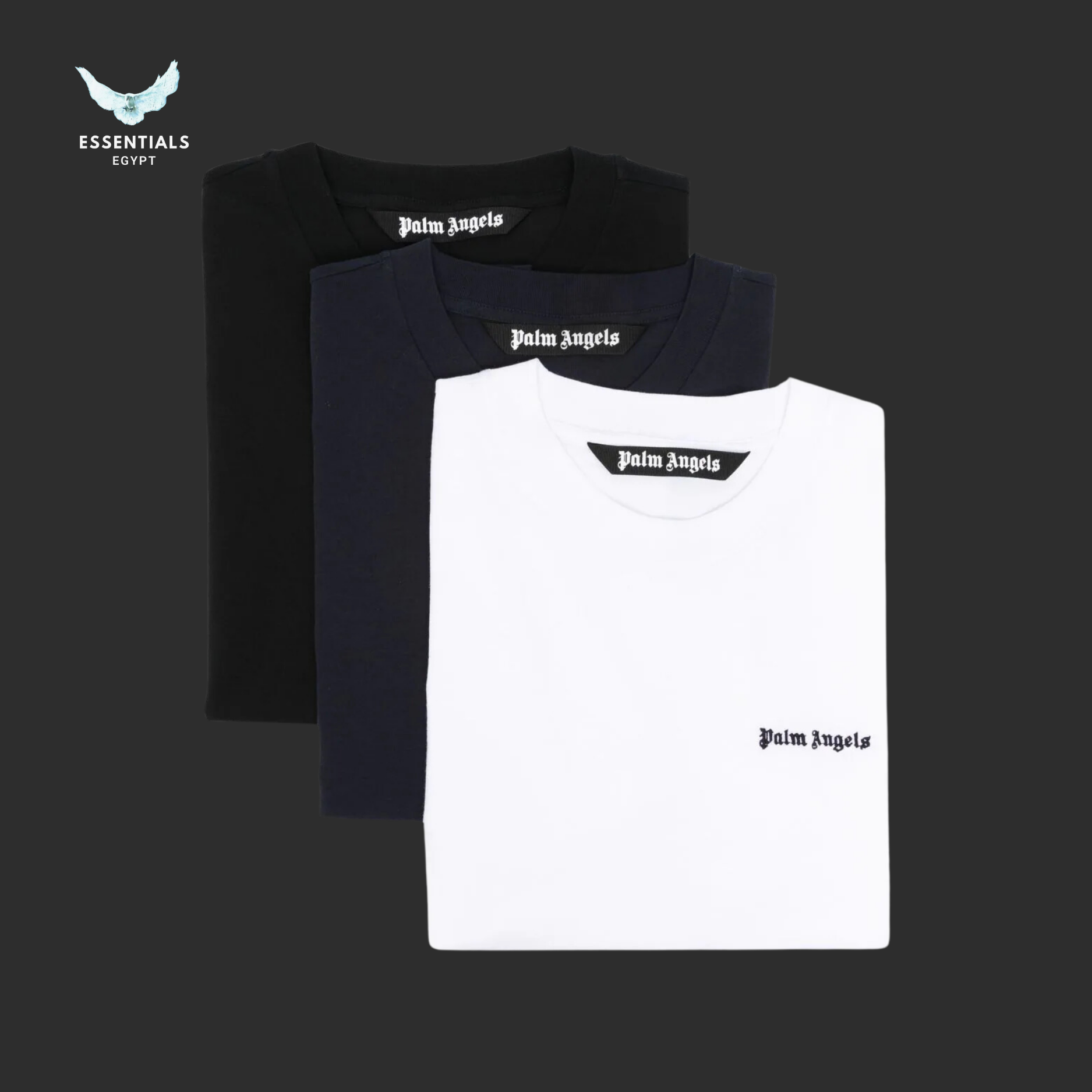 Palm Angels logo-embroidered cotton T-shirts (pack of three)