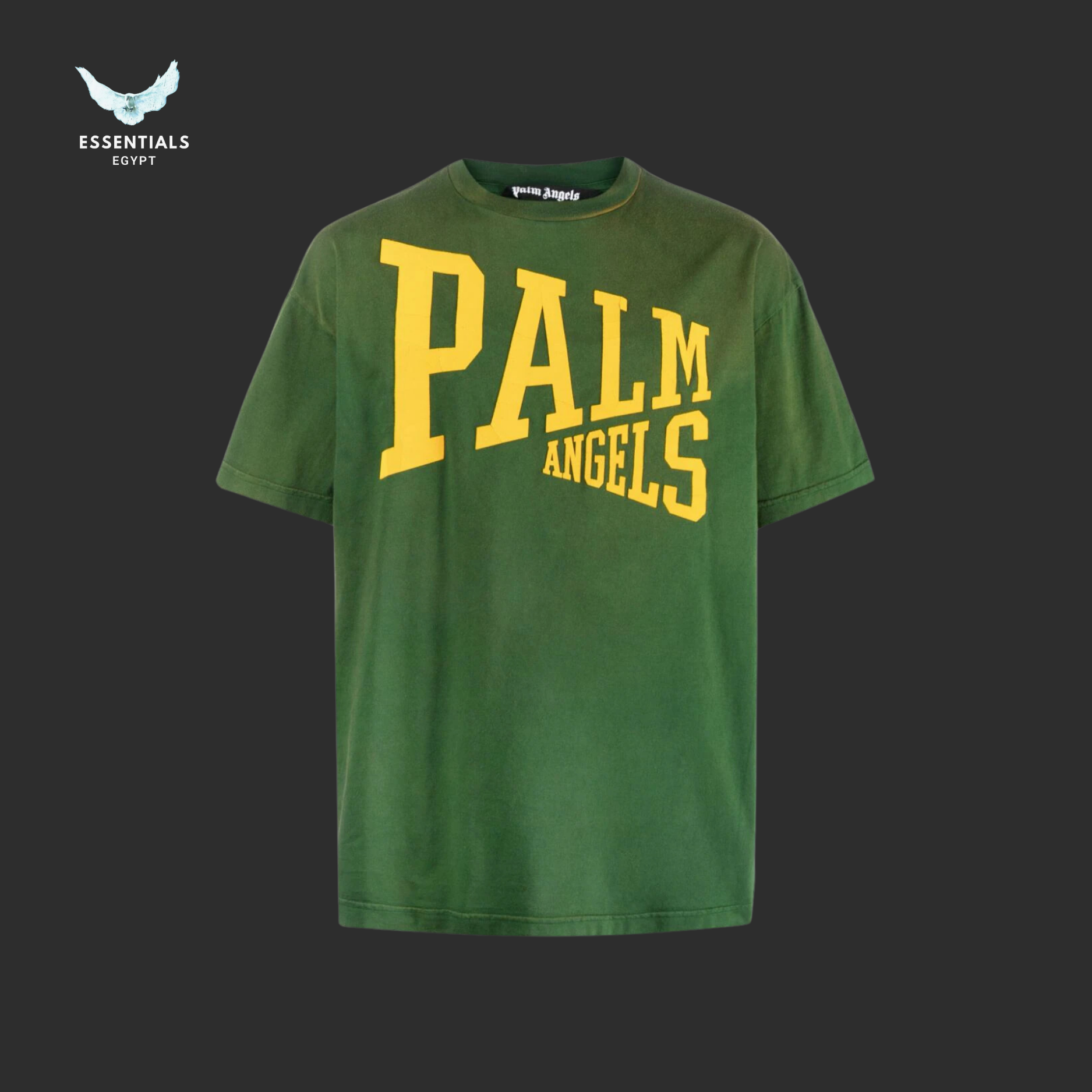 Palm Angels logo-print cotton T-shirt 'Green'