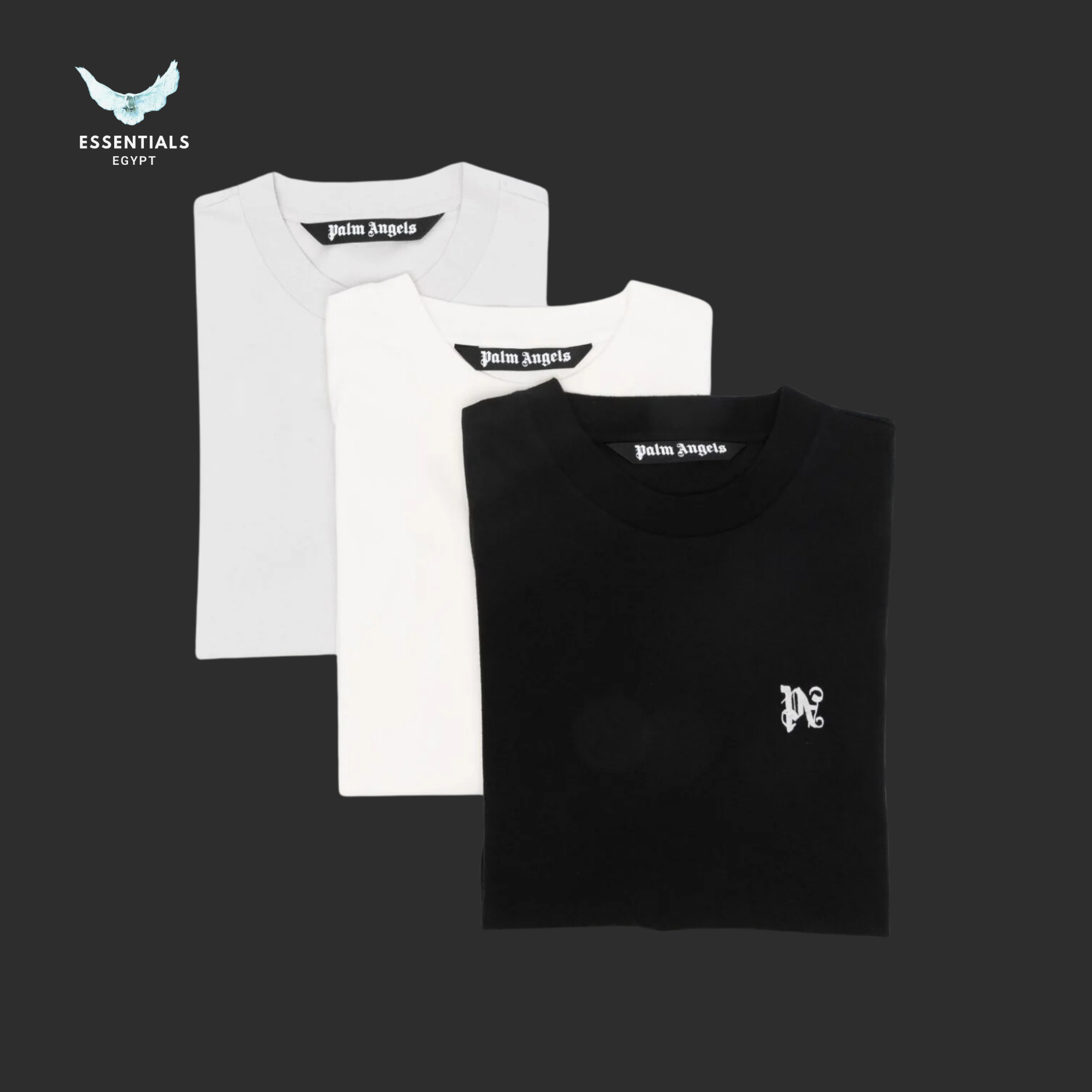 Palm Angels monogram-embroidered T-shirt (pack of three)