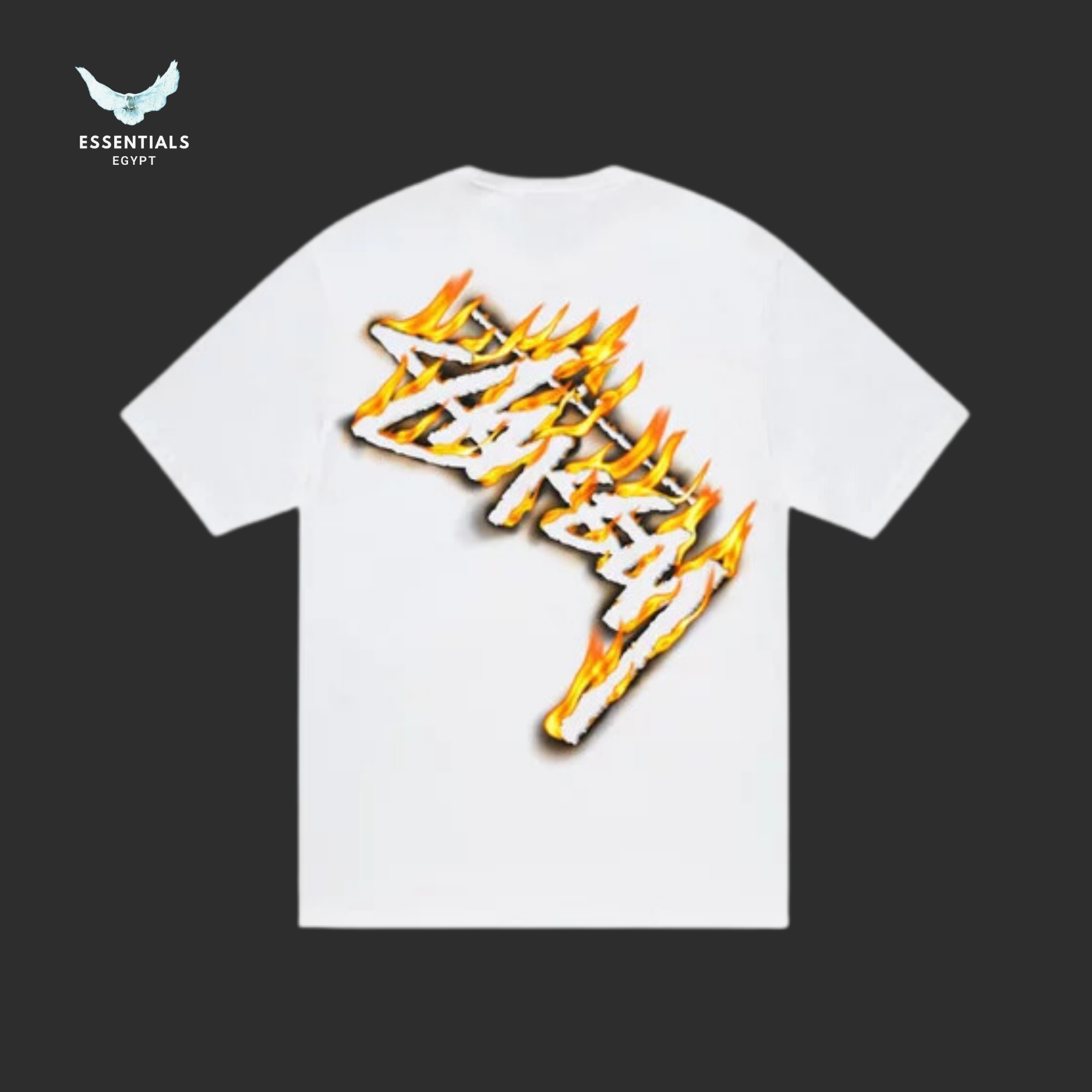 Stussy Burning Stock Tee 'White'