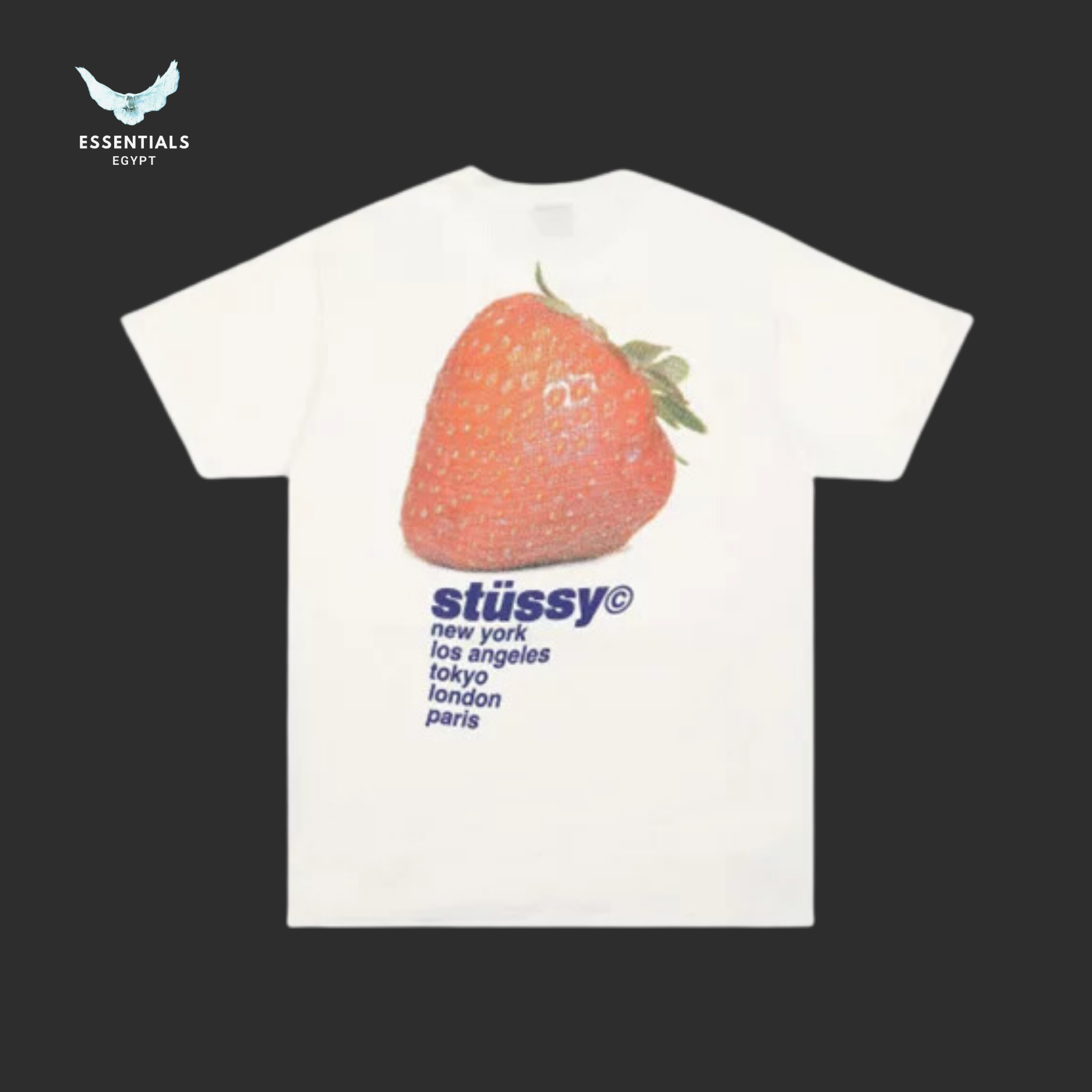 Stussy Strawberry Tee 'White'