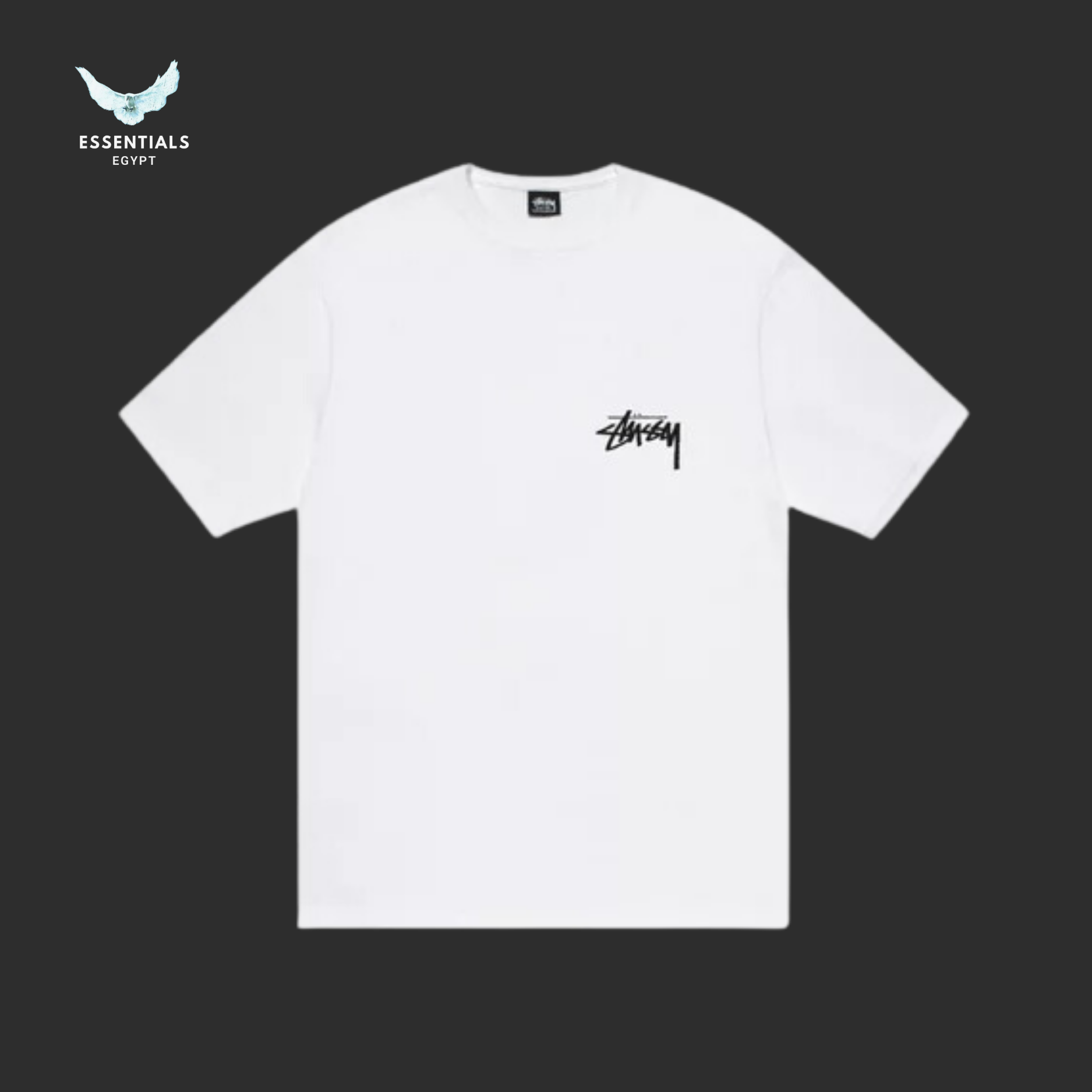 Stussy Burning Stock Tee 'White'